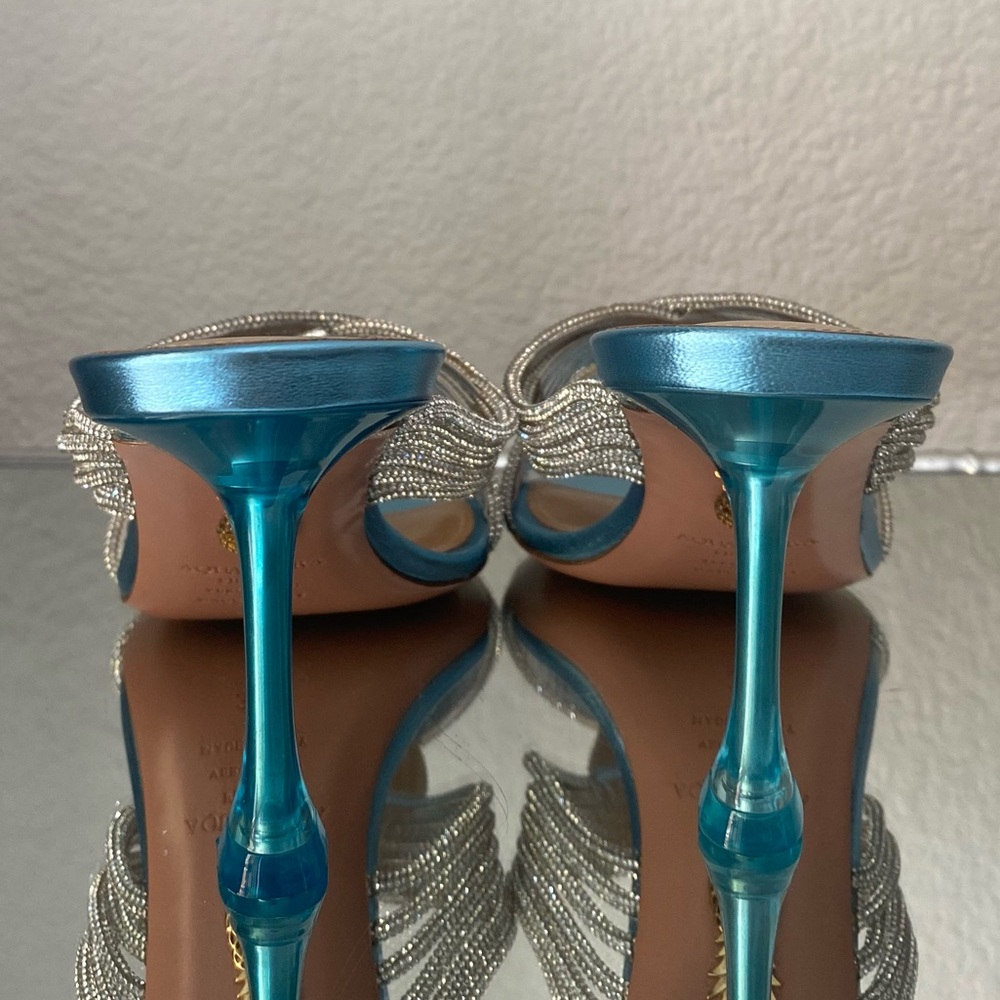 New Aquazzura Gatsby Mule 75mm sandals 37 $1,195 - Picture 9 of 16